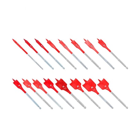 Diablo Diablo 6 in. L High Speed Steel Clean Wood Spade Bit Set Hex Shank 16 pc DSP2980-S16